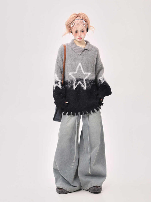 Women's Mink Fur Loose And Lazy Style Sweater