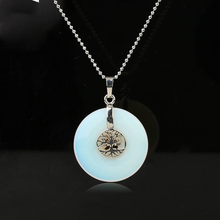 Jewelry Donuts Amethyst Pendant Natural Gemstone Necklace