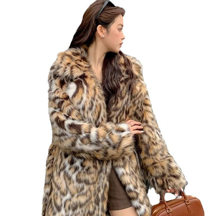 Fashion Long New Style Fox Fur Fur Coat