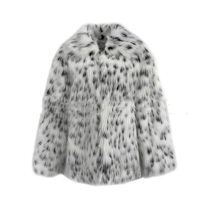 Women's Korean-style Spotted Leather Fur Coat