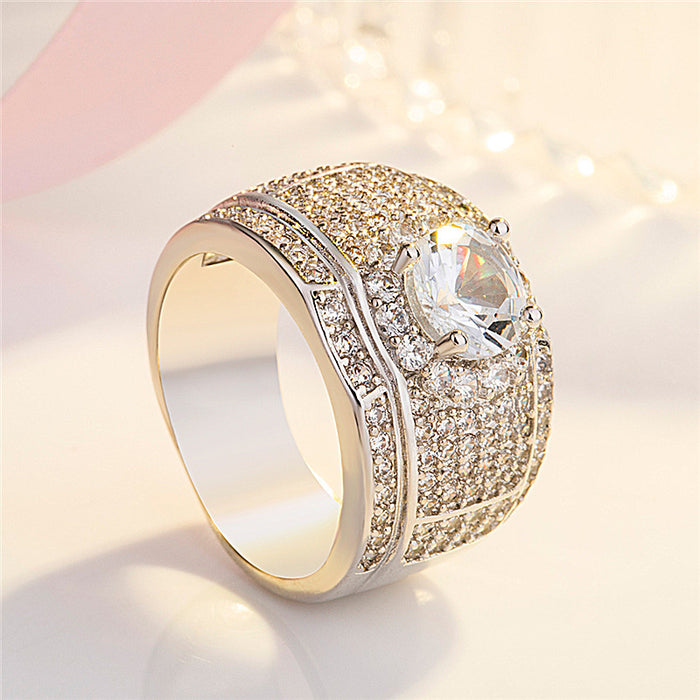 Men's ring with diamonds