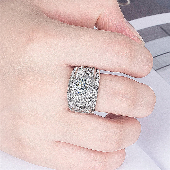 Men's ring with diamonds