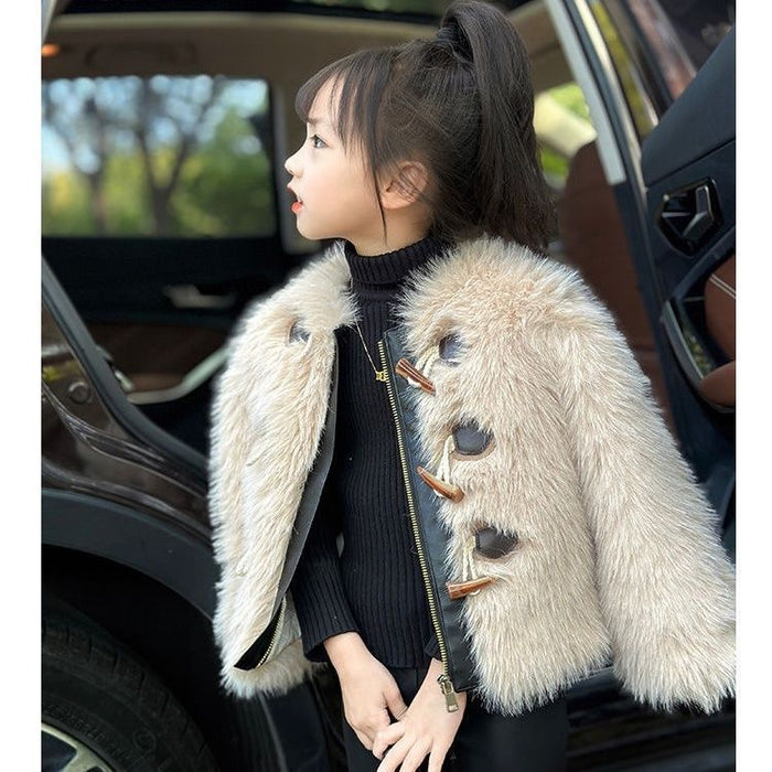 Thickened Autumn And Winter Girls' Fur Coat Korean Style
