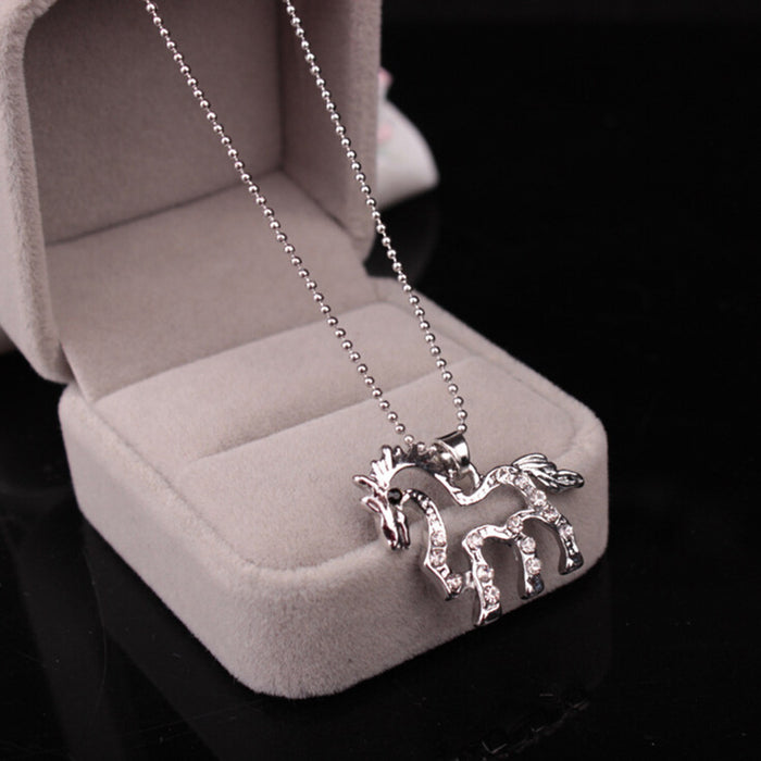 Hollow horse with diamonds