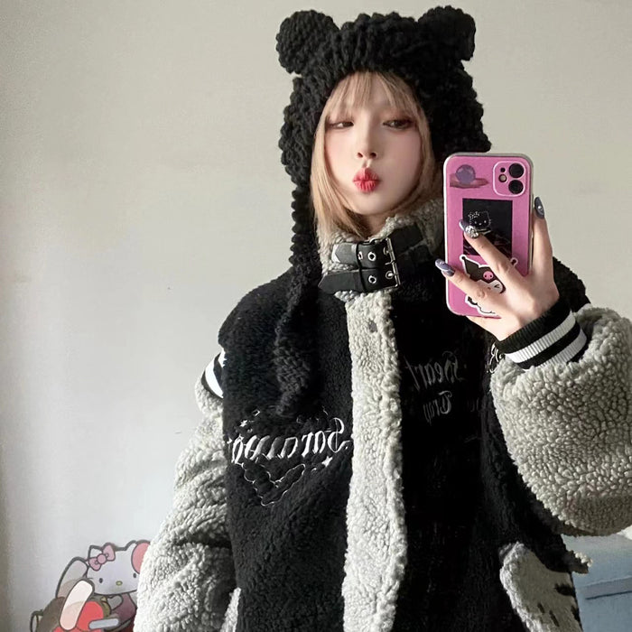 Lazy Style Plush Lamb Fur Top For Women