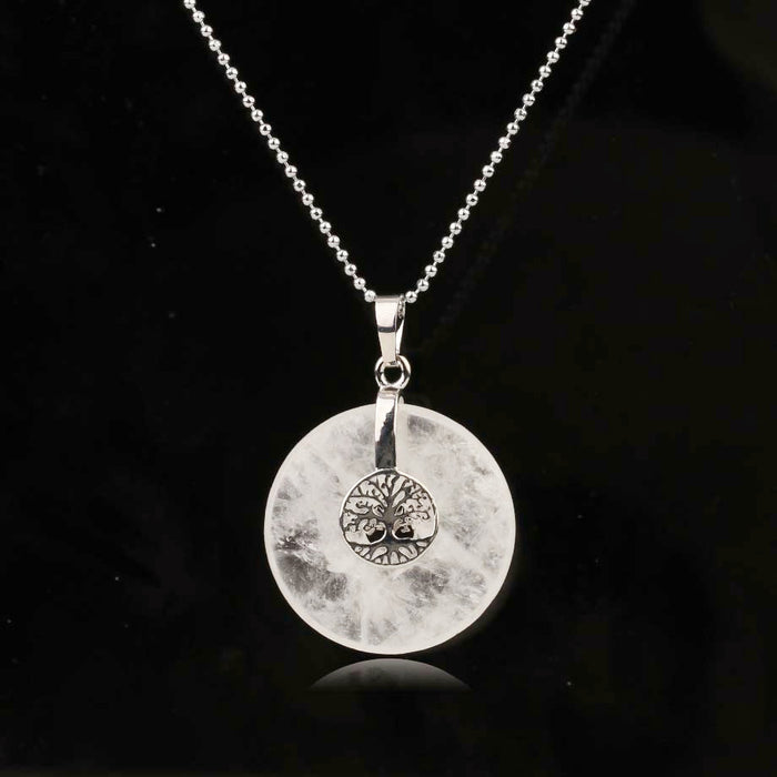 Jewelry Donuts Amethyst Pendant Natural Gemstone Necklace