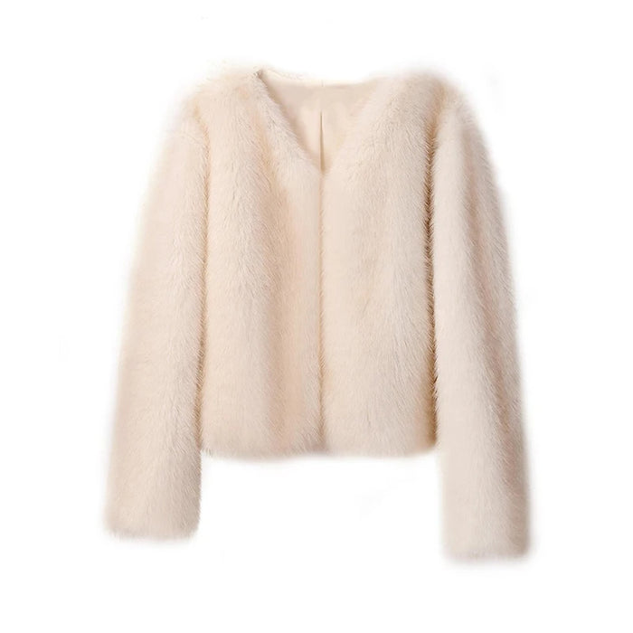 Coat Short Tocas Fur Women's Casual Street Style Fox