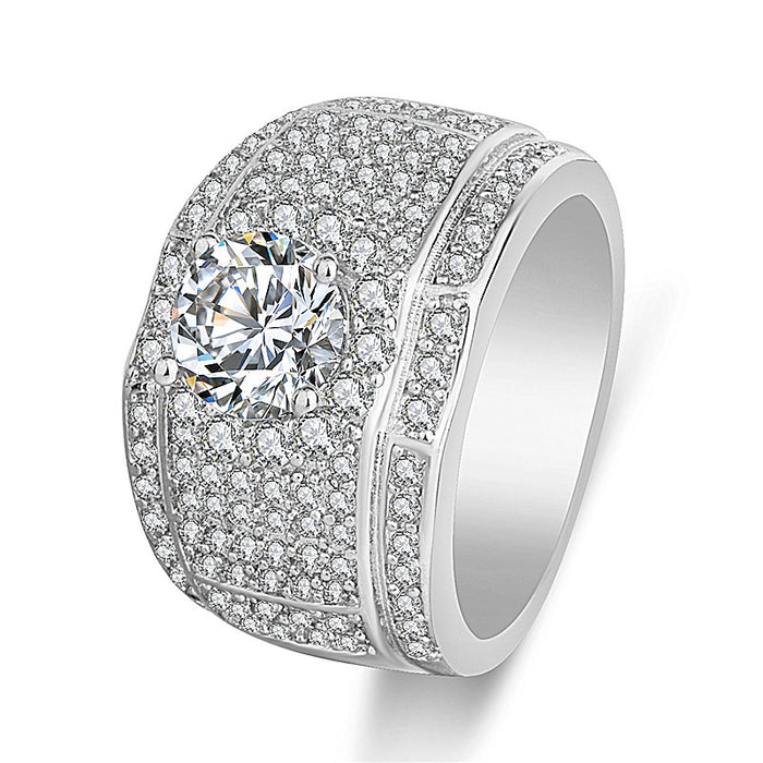 Men's ring with diamonds