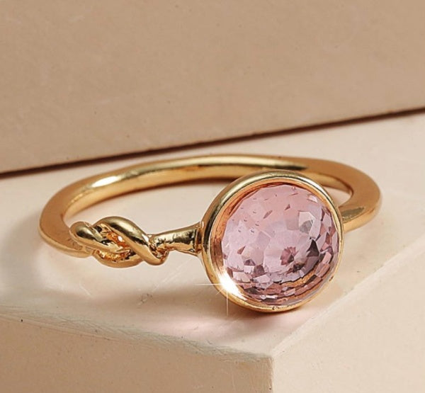 Blue Gemstone Ring Silver Plated Jewelry