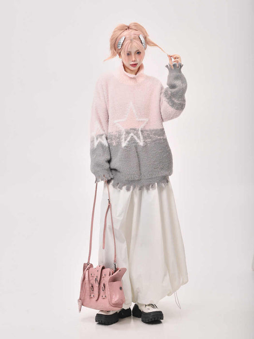 Women's Mink Fur Loose And Lazy Style Sweater