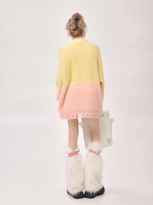 Women's Mink Fur Loose And Lazy Style Sweater