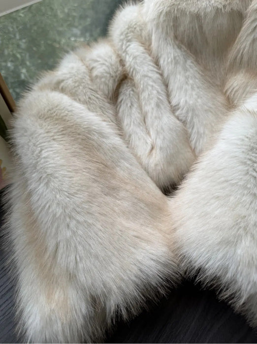 Coat Short Tocas Fur Women's Casual Street Style Fox