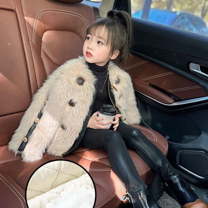 Thickened Autumn And Winter Girls' Fur Coat Korean Style