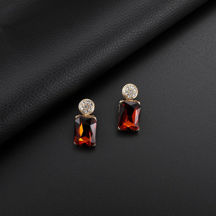 Four-piece Set Of Gemstone Necklace Earrings Jewelry