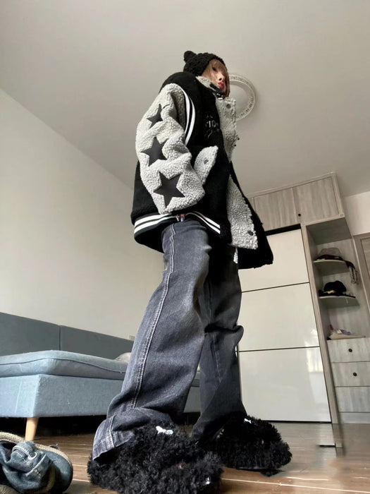 Lazy Style Plush Lamb Fur Top For Women