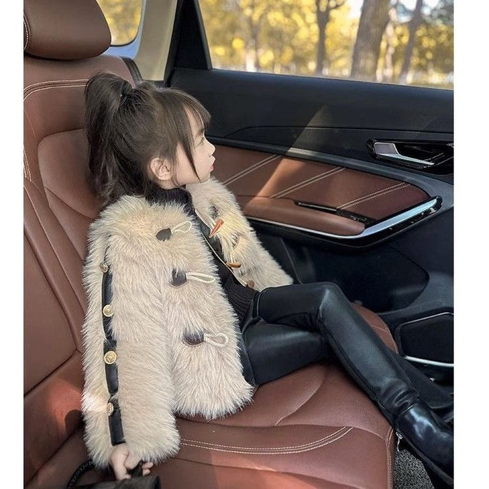 Thickened Autumn And Winter Girls' Fur Coat Korean Style